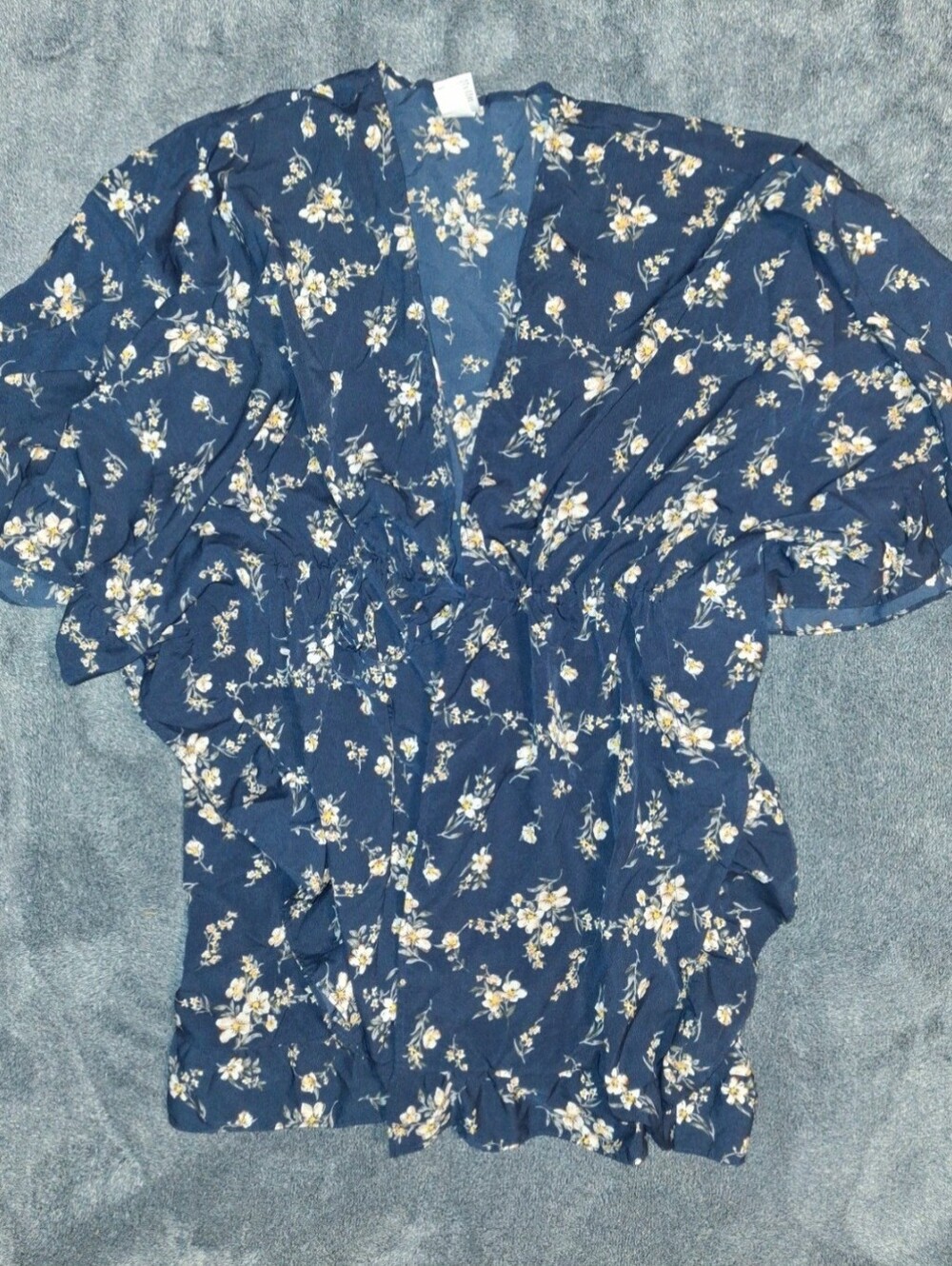 Time & Tru Floral V-Neck Kimono